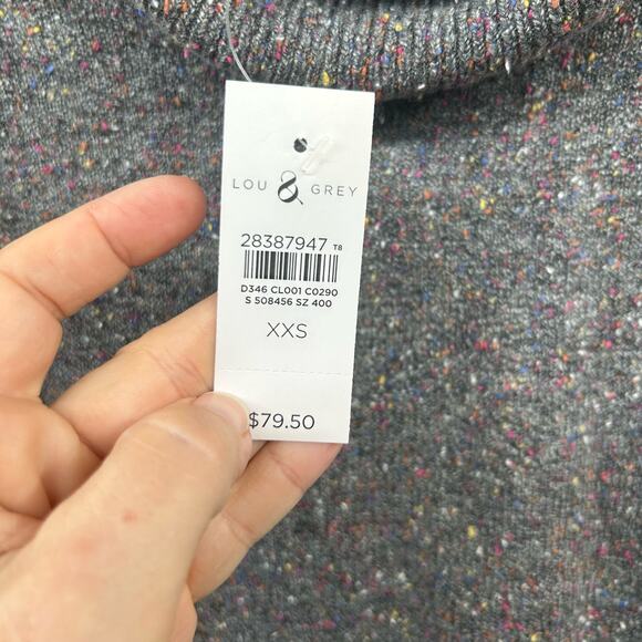 NWT LOU & GREY for LOFT Cowl Neck Sweater Oversized Sloucy Multi Purple Cozy - Picture 6 of 10